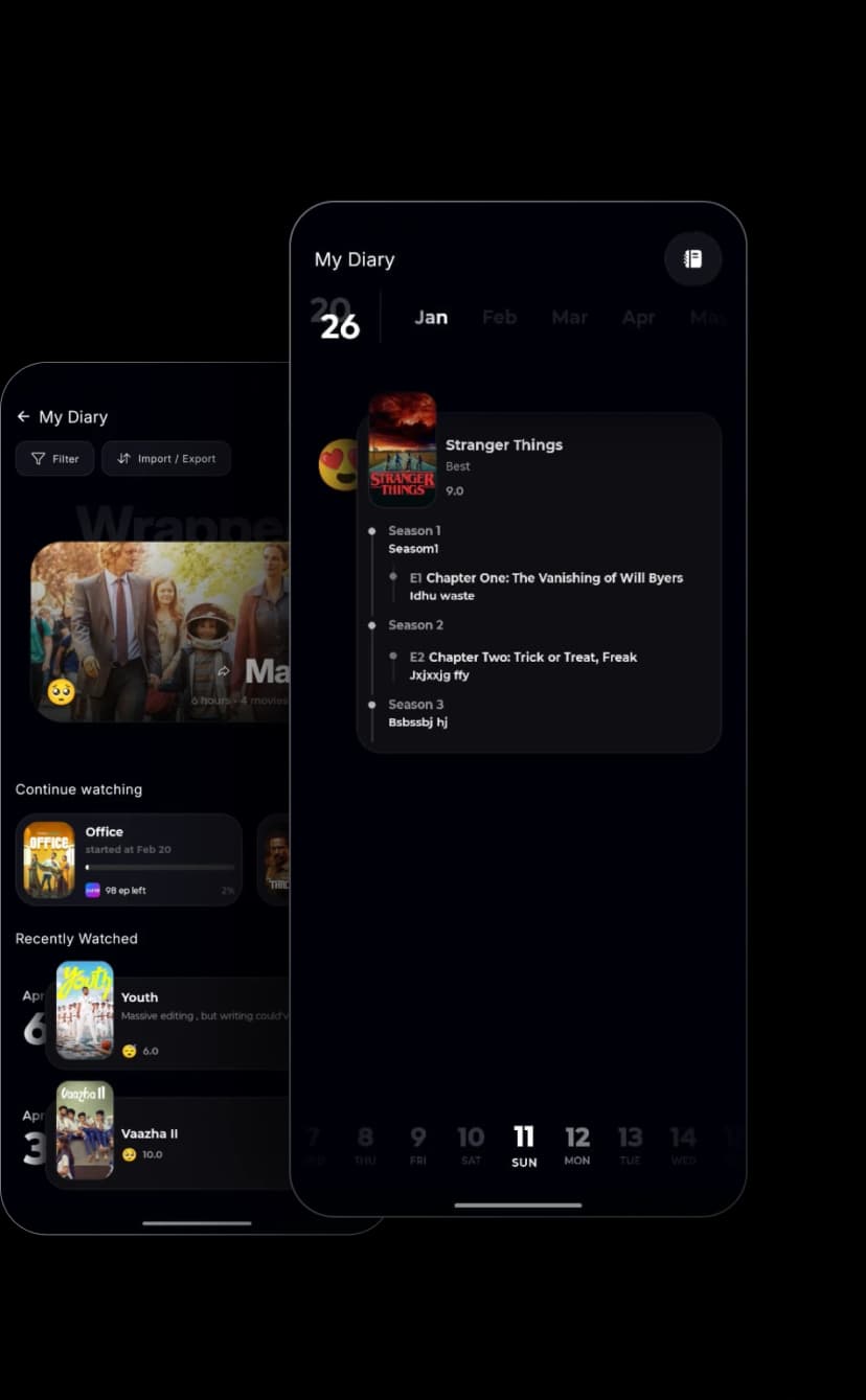My Diary - Track your movie and TV show history and current watch progress
